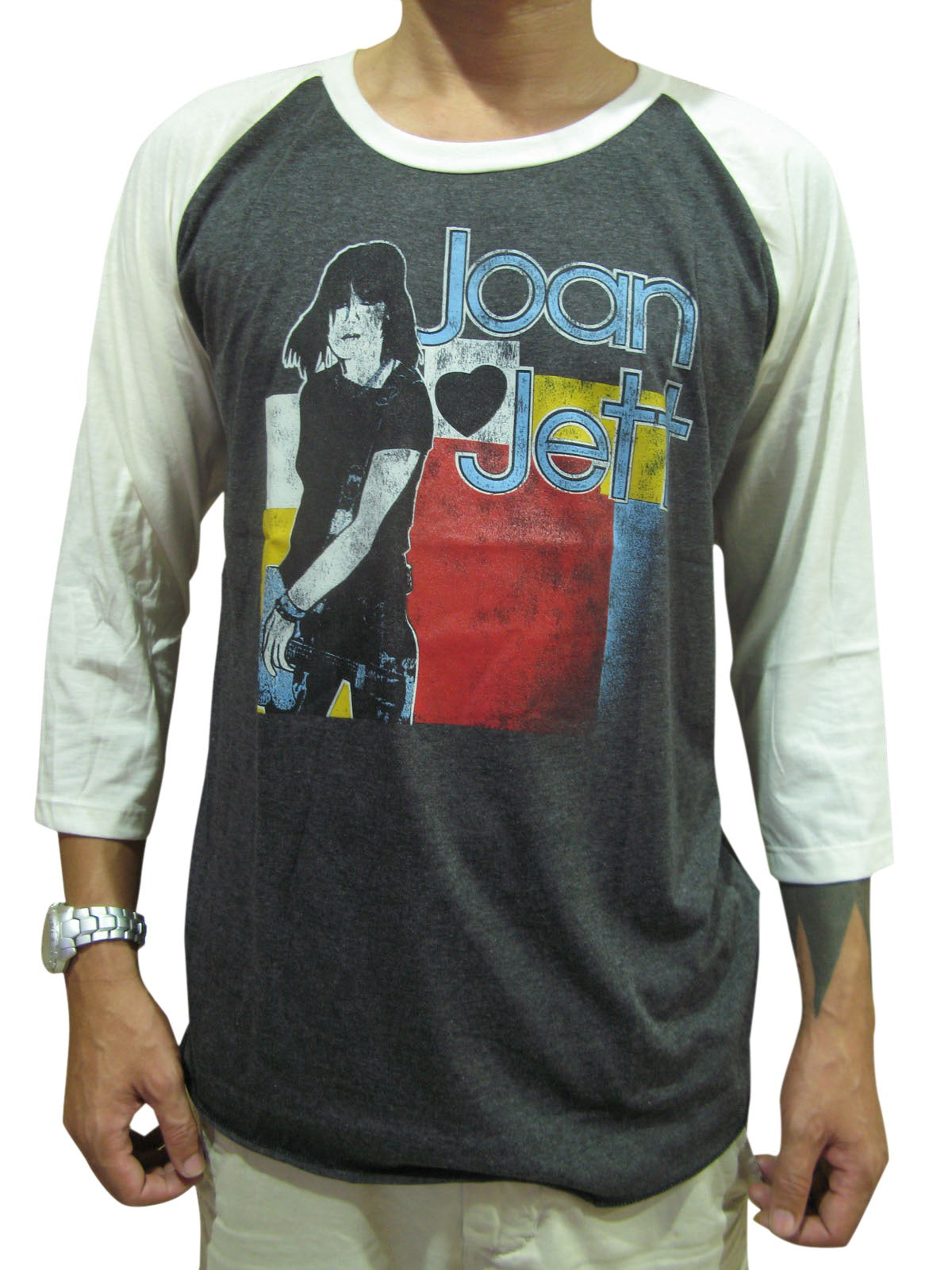 Joan Jett Men 3/4 Sleeve T-Shirt