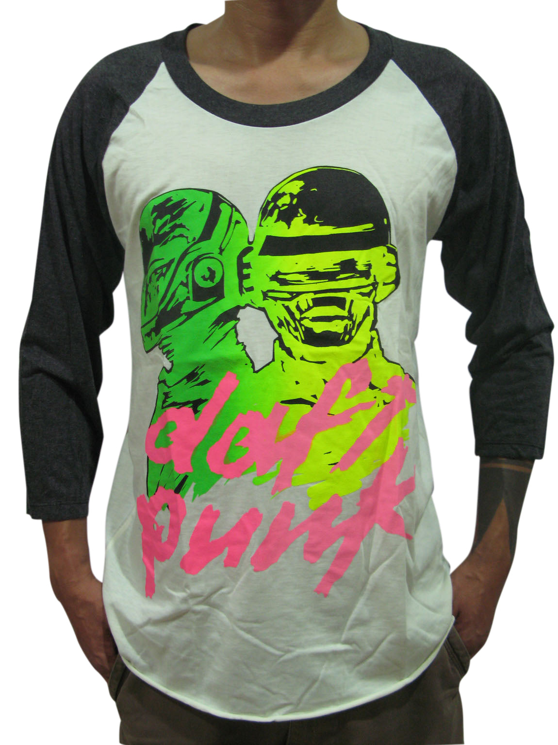 Daft Punk Men 3/4 Sleeve T-Shirt