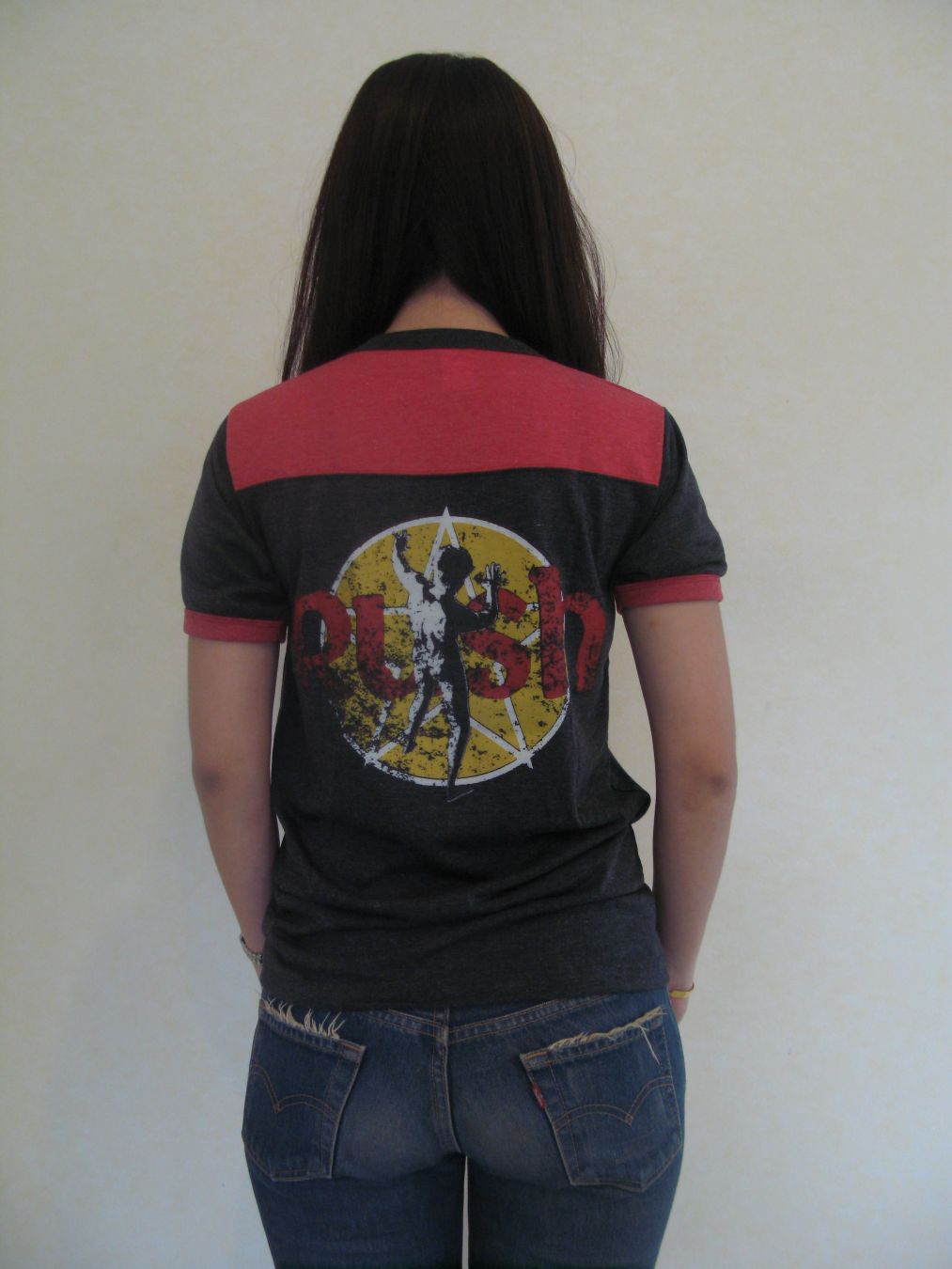 RUSH Star Man Womens Ringer T-Shirt Short Sleeve