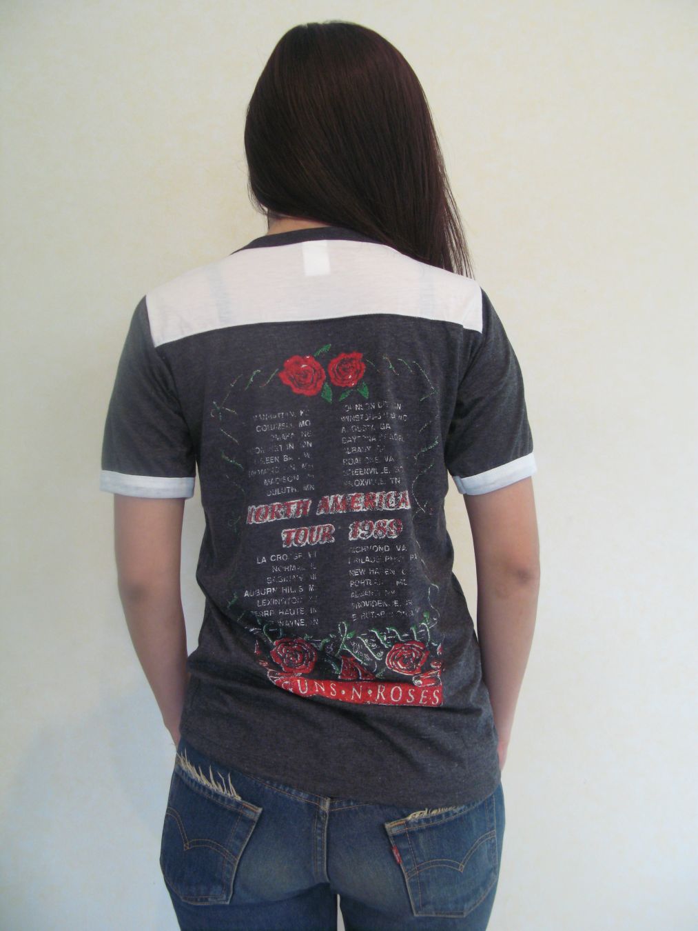 Guns n Roses Womens Ringer T-Shirt Short Sleeve